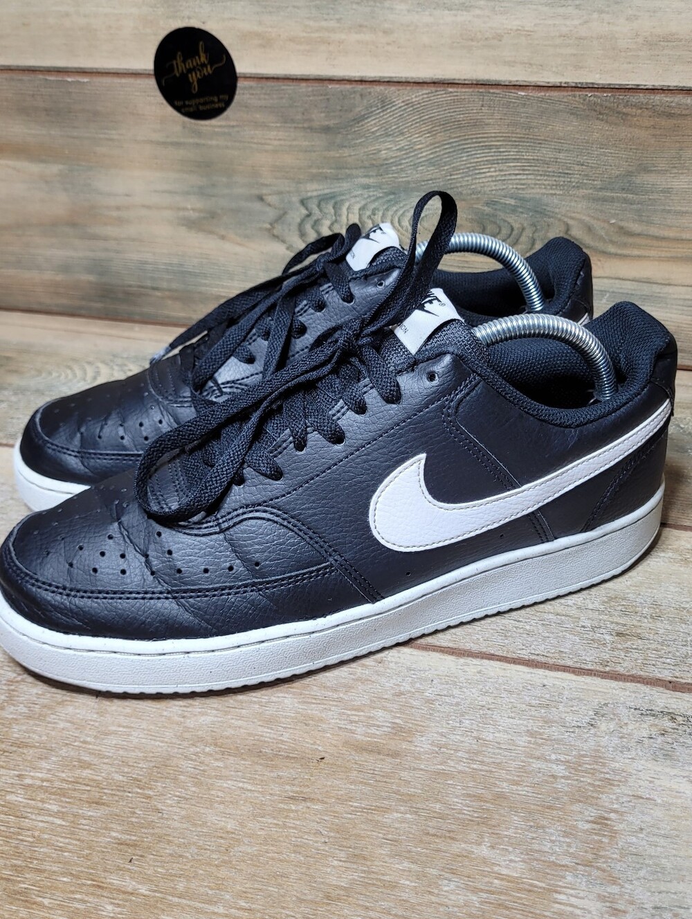 Nike Court Vision Low Next Nature Shoes Mens Size 9.5 Black Sneakers DH2987-001